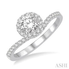 1/3 Ctw Diamond Semi-Mount Engagement Ring in 14K White Gold