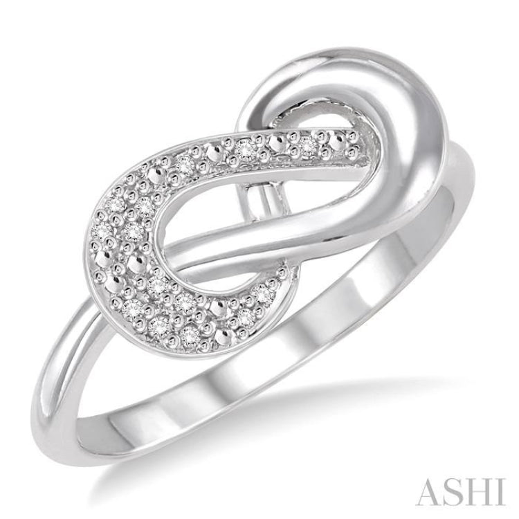 1/20 Ctw Round Cut Diamond Ring in Sterling Silver