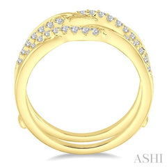 3/8 Ctw Twisted Round Cut Diamond Insert Ring in 14K Yellow Gold