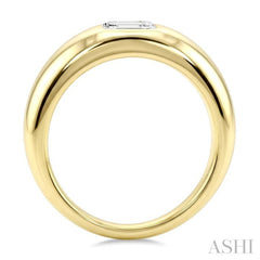1/2 Ctw East-West Set Octagon Cut Diamond Solitaire Fashion Ring in 14K Yellow Gold