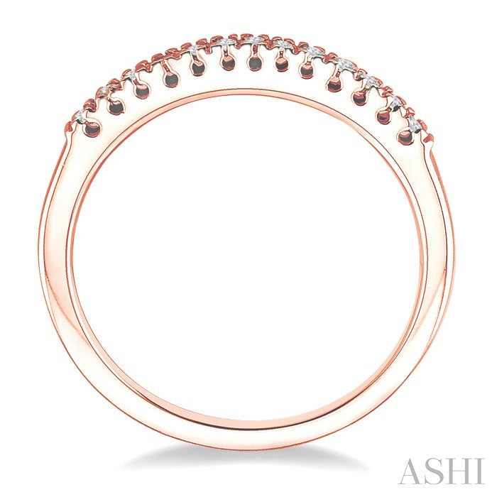 1/10 Ctw Round Cut Diamond Wedding Band in 10K Rose Gold