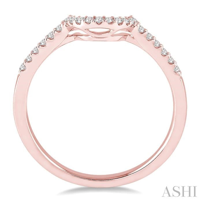 1/6 Ctw Round Cut Diamond Wedding Band in 14K Rose Gold