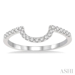 1/4 Ctw Round Cut Diamond Wedding Band in 14K White Gold
