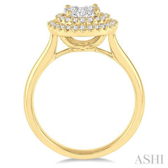 1 Ctw Diamond Lovebright Ring in 14K Yellow and White Gold