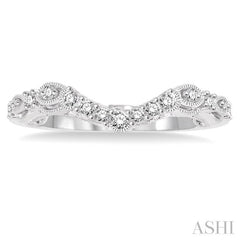 1/5 Ctw Round Cut Diamond Wedding Band in 14K White Gold