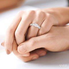 3/4 Ctw Diamond Lovebright Engagement Ring in 14K White Gold
