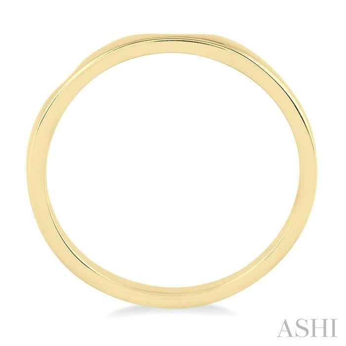 Shadow Wedding Band in 14K Yellow Gold