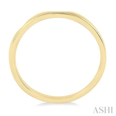 Shadow Wedding Band in 14K Yellow Gold
