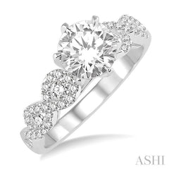 1/3 Ctw Diamond Semi-Mount Engagement Ring in 14K White Gold