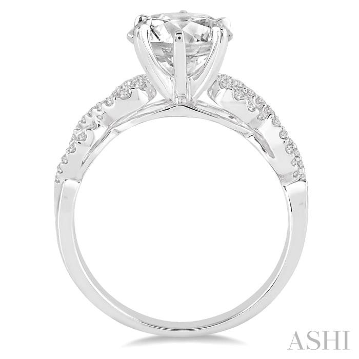 1/3 Ctw Diamond Semi-Mount Engagement Ring in 14K White Gold