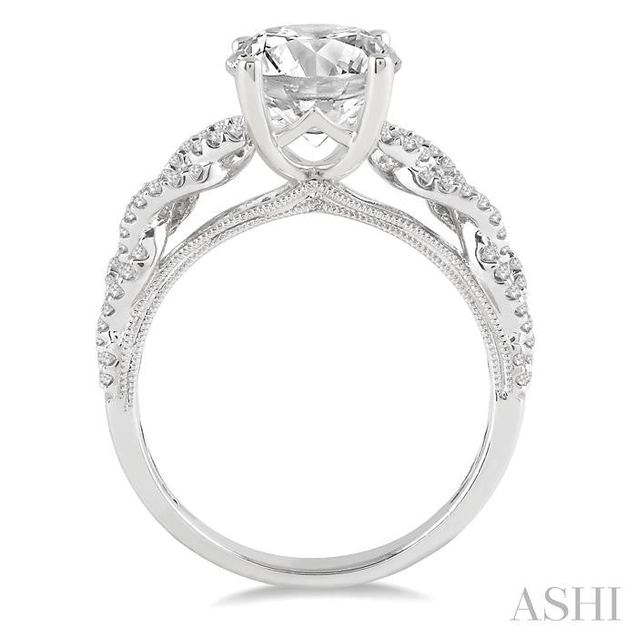 1/3 Ctw Diamond Semi-Mount Engagement Ring in 14K White Gold