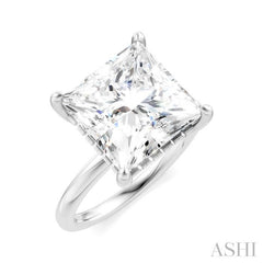 1/8 Ctw Emerald Shape Round Cut Diamond Semi-Mount Engagement Ring in 14K White Gold