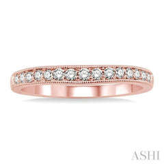 1/4 Ctw Round Cut Diamond Wedding Band in 14K Rose Gold