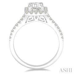 3/8 Ctw Round Cut Diamond Semi-Mount Engagement Ring in 14K White Gold