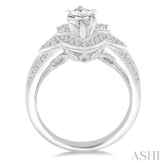 1/2 Ctw Diamond Semi-Mount Engagement Ring in 14K White Gold
