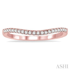 1/6 Ctw Round Cut Diamond Wedding Band in 14K Rose Gold