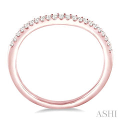 1/6 Ctw Round Cut Diamond Wedding Band in 14K Rose Gold