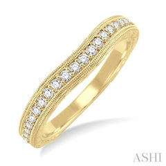 1/5 Ctw Round Cut Diamond Wedding Band in 14K Yellow Gold