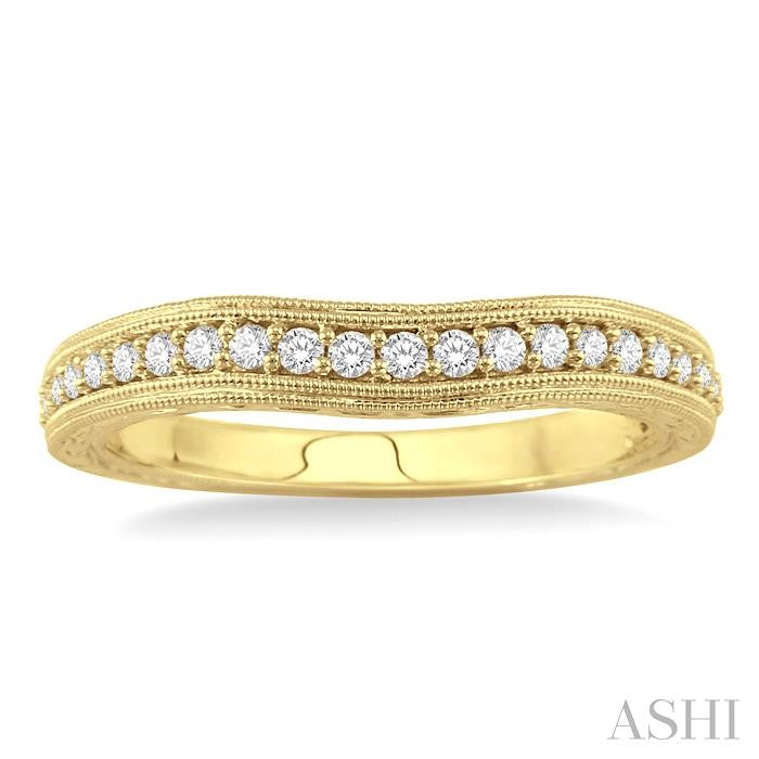 1/5 Ctw Round Cut Diamond Wedding Band in 14K Yellow Gold