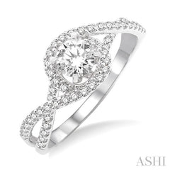 1/4 Ctw Diamond Semi-Mount Engagement Ring in 14K White Gold