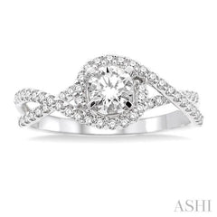 1/4 Ctw Diamond Semi-Mount Engagement Ring in 14K White Gold