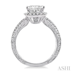 1/2 Ctw Diamond Semi-Mount Engagement Ring in 14K White Gold