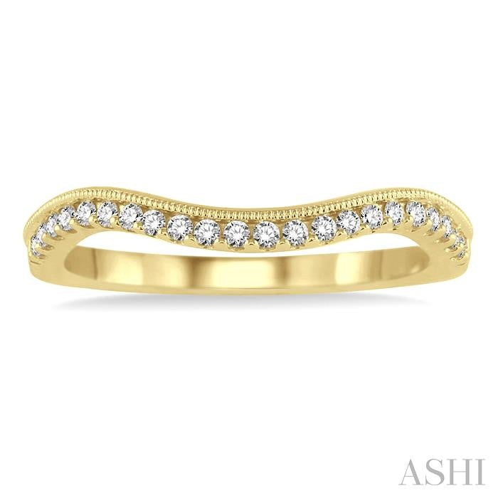 1/5 Ctw Round Cut Diamond Wedding Band in 14K Yellow Gold