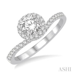 1/3 Ctw Diamond Semi-Mount Engagement Ring in 14K White Gold