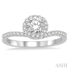 1/3 Ctw Diamond Semi-Mount Engagement Ring in 14K White Gold