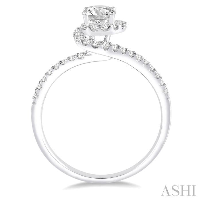 1/3 Ctw Diamond Semi-Mount Engagement Ring in 14K White Gold