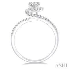 1/3 Ctw Diamond Semi-Mount Engagement Ring in 14K White Gold