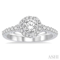 1/3 Ctw Diamond Semi-Mount Engagement Ring in 14K White Gold