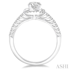1/3 Ctw Diamond Semi-Mount Engagement Ring in 14K White Gold