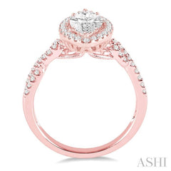 3/8 Ctw Diamond Semi-Mount Engagement Ring in 14K Rose Gold