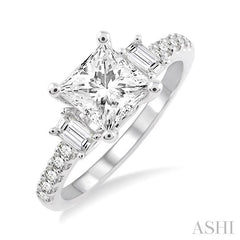 3/8 Ctw Diamond Semi-Mount Engagement Ring in Platinum