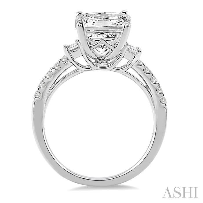 3/8 Ctw Diamond Semi-Mount Engagement Ring in Platinum
