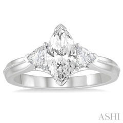 1/3 Ctw Diamond Semi-Mount Engagement Ring in 14K White Gold