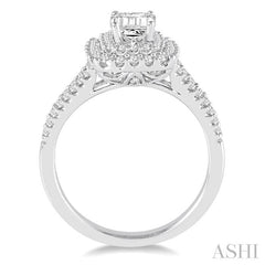 5/8 Ctw Diamond Semi-Mount Engagement Ring in 14K White Gold