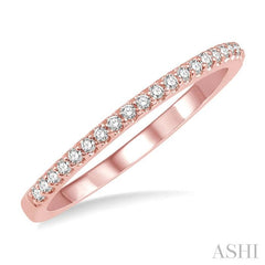 1/6 Ctw Round Cut Diamond Wedding Band in 14K Rose Gold
