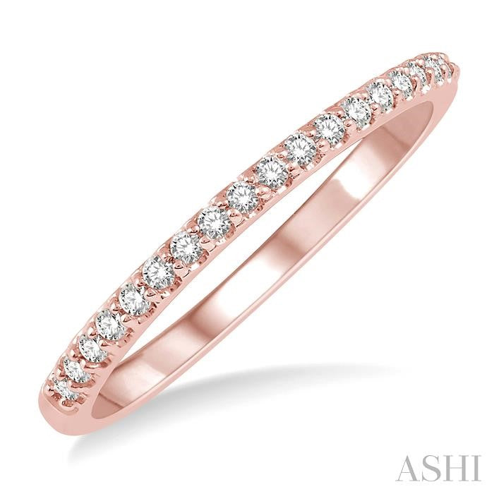 1/6 Ctw Round Cut Diamond Wedding Band in 14K Rose Gold