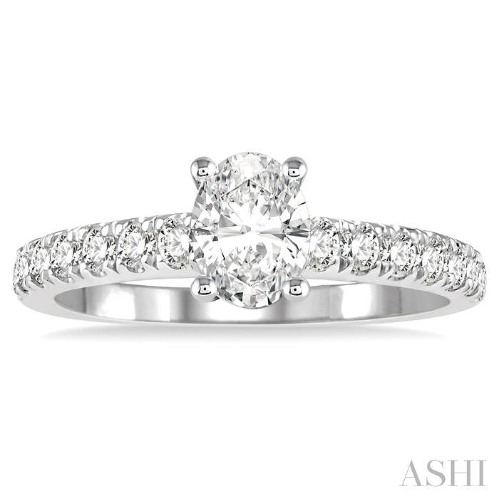 1/2 Ctw Semi-Mount Round Cut Diamond Engagement Ring in 14K White Gold