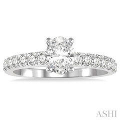 1/2 Ctw Semi-Mount Round Cut Diamond Engagement Ring in 14K White Gold