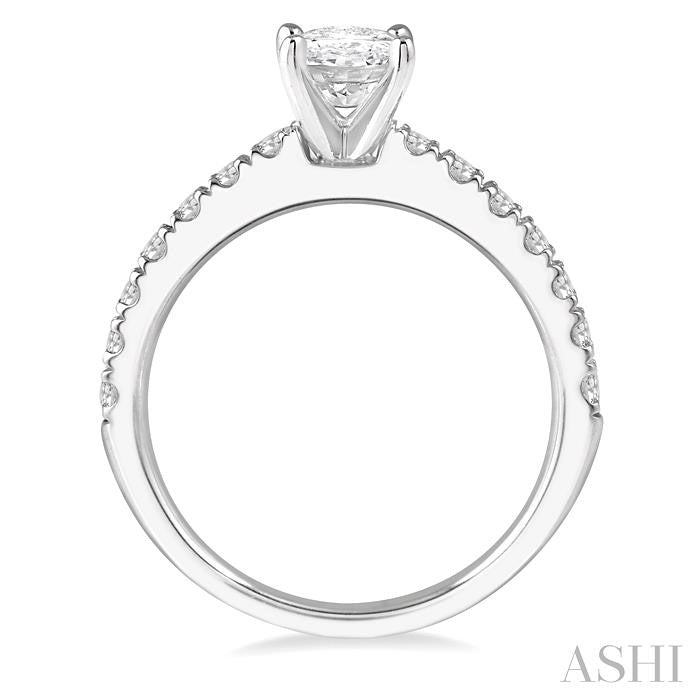 1/2 Ctw Semi-Mount Round Cut Diamond Engagement Ring in 14K White Gold