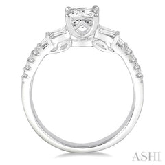 1/2 Ctw Diamond Semi-Mount Engagement Ring in 14K White Gold