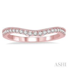 1/4 Ctw Round Cut Diamond Wedding Band in 14K Rose Gold