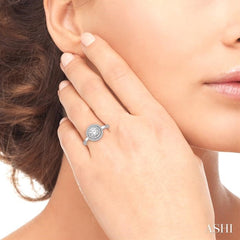 1/3 Ctw Round Cut Diamond Semi-Mount Engagement Ring in 14K White Gold