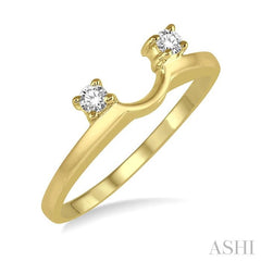1/10 Ctw Round Cut Diamond Wrap Ring in 14K Yellow Gold