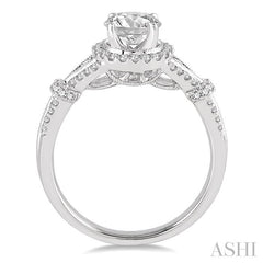 1/3 Ctw Diamond Semi-Mount Engagement Ring in 14K White Gold
