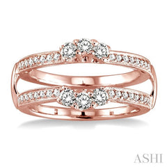 1/2 Ctw Diamond Insert Ring in 14K Rose Gold