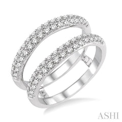 1 Ctw Round Cut Diamond Insert Ring in 14K White Gold
